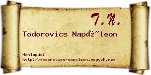 Todorovics Napóleon névjegykártya